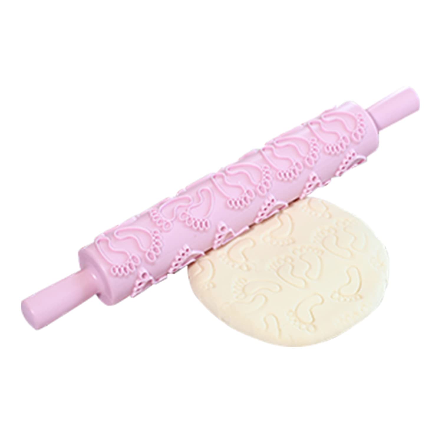 Tissting Rouleau Pâtisserie Relief Rose Motif 3D