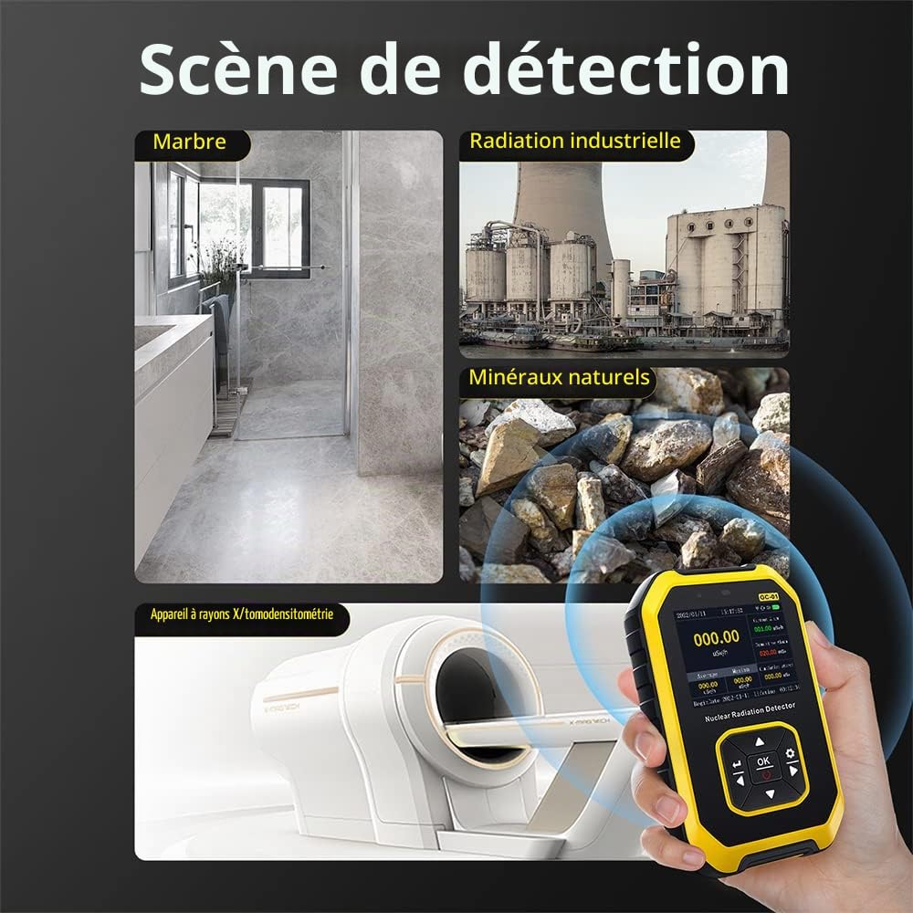 Jadeshay Installation Électrique compteur Geiger LCD 1100 mAh