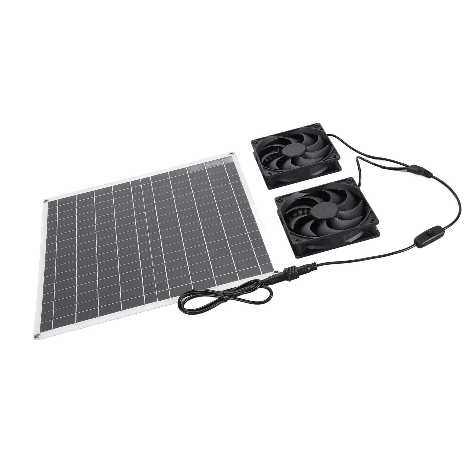 FTVOGUE Kit Ventilateur Solaire Double 20W IP65