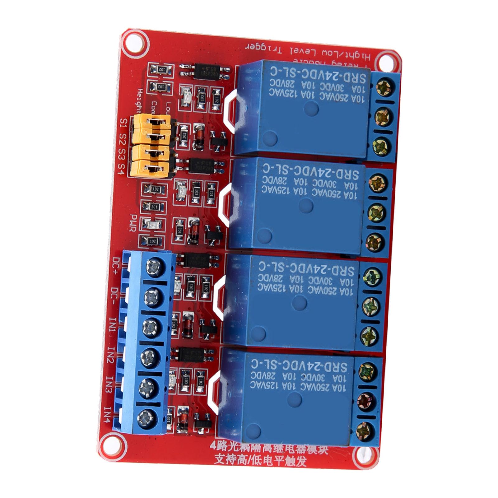 FTVOGUE module relais 4 canaux 24V CC optocoupleur