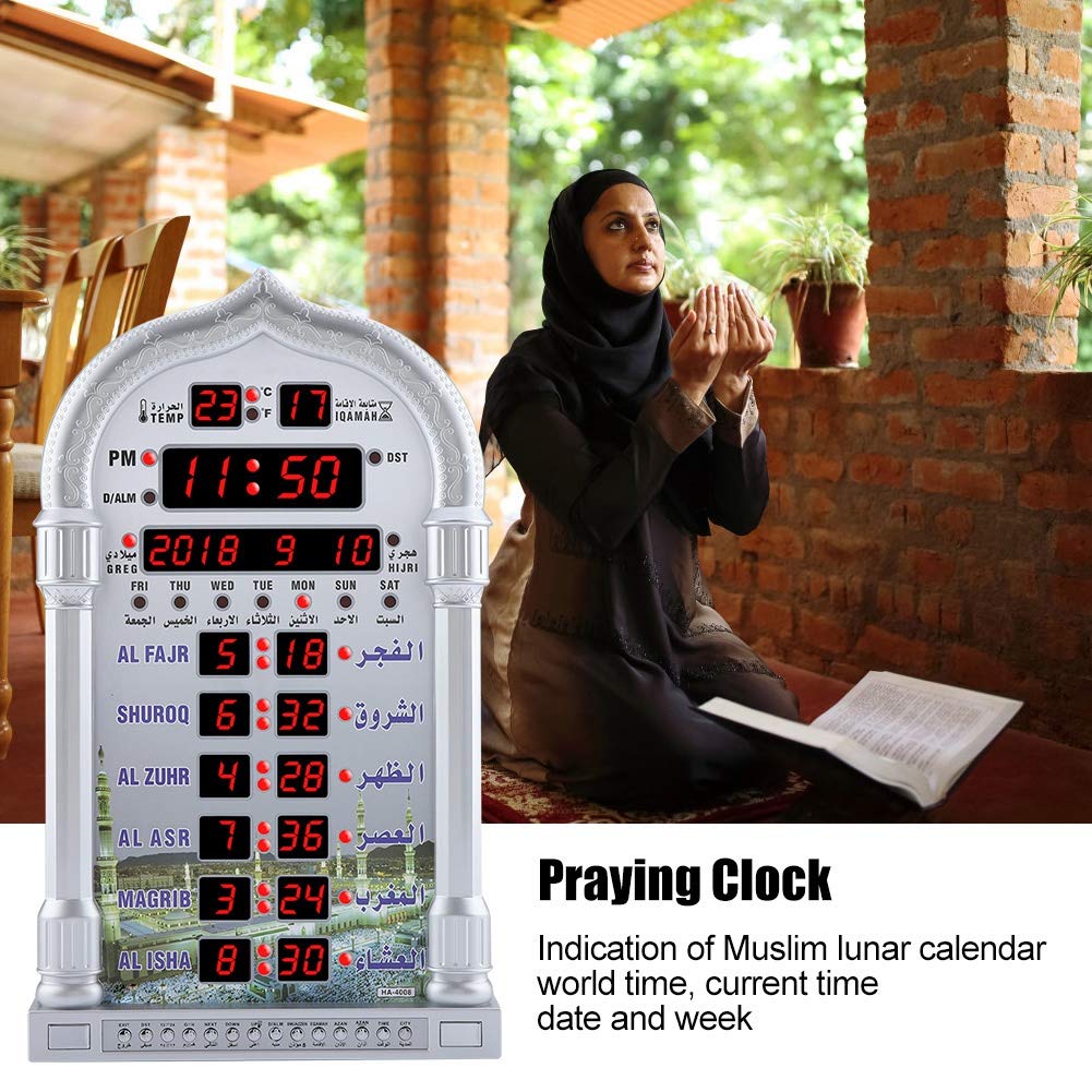 Jadeshay Horloge AZAN Prière Musulmane Automatique LED