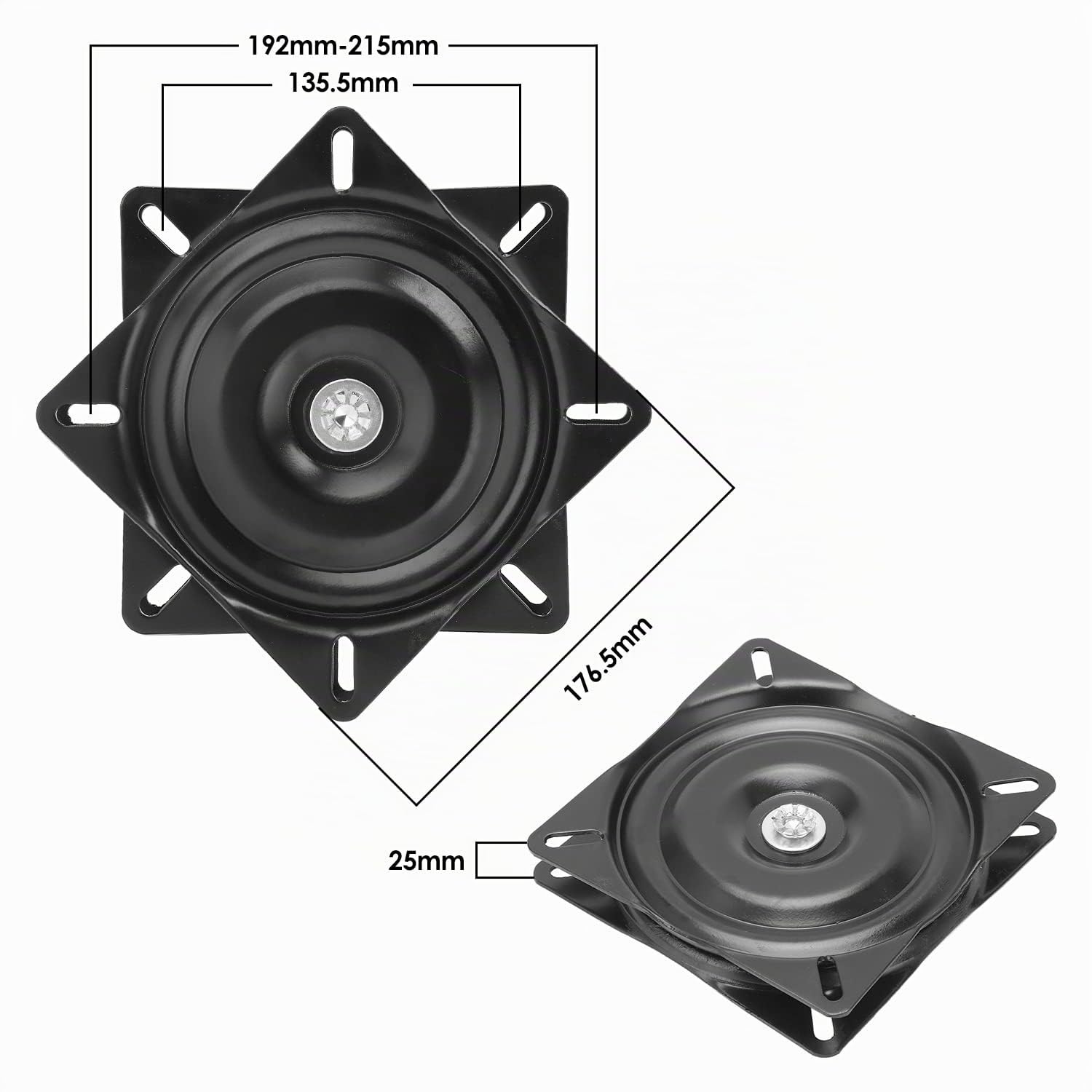Tissting Home Decoration plaque pivotante 7 pouces 180° acier