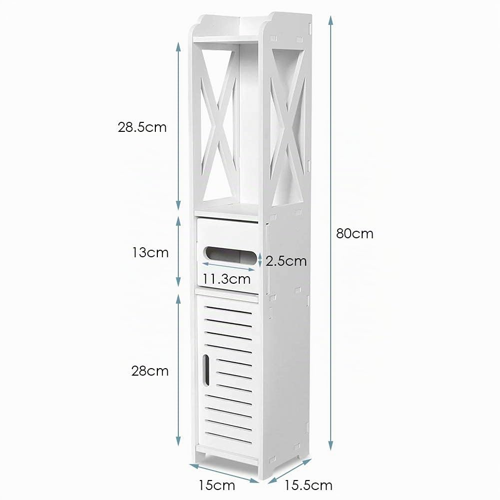 Ejoyous Bathroom colonne salle de bain blanc 80 cm