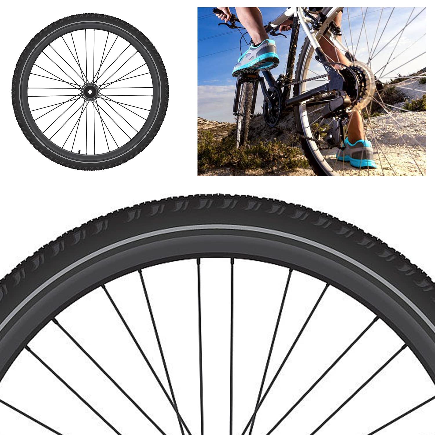 Tissting DIY rayons vélo 2,2 mm 220 mm lot 10