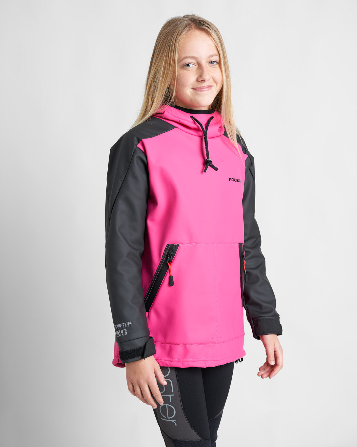 Rooster Sailing Aquafleece hoodie junior étanche rose JL