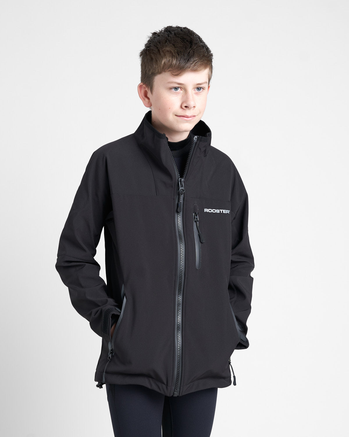 Rooster Coastal Inshore veste softshell junior sans capuche noir