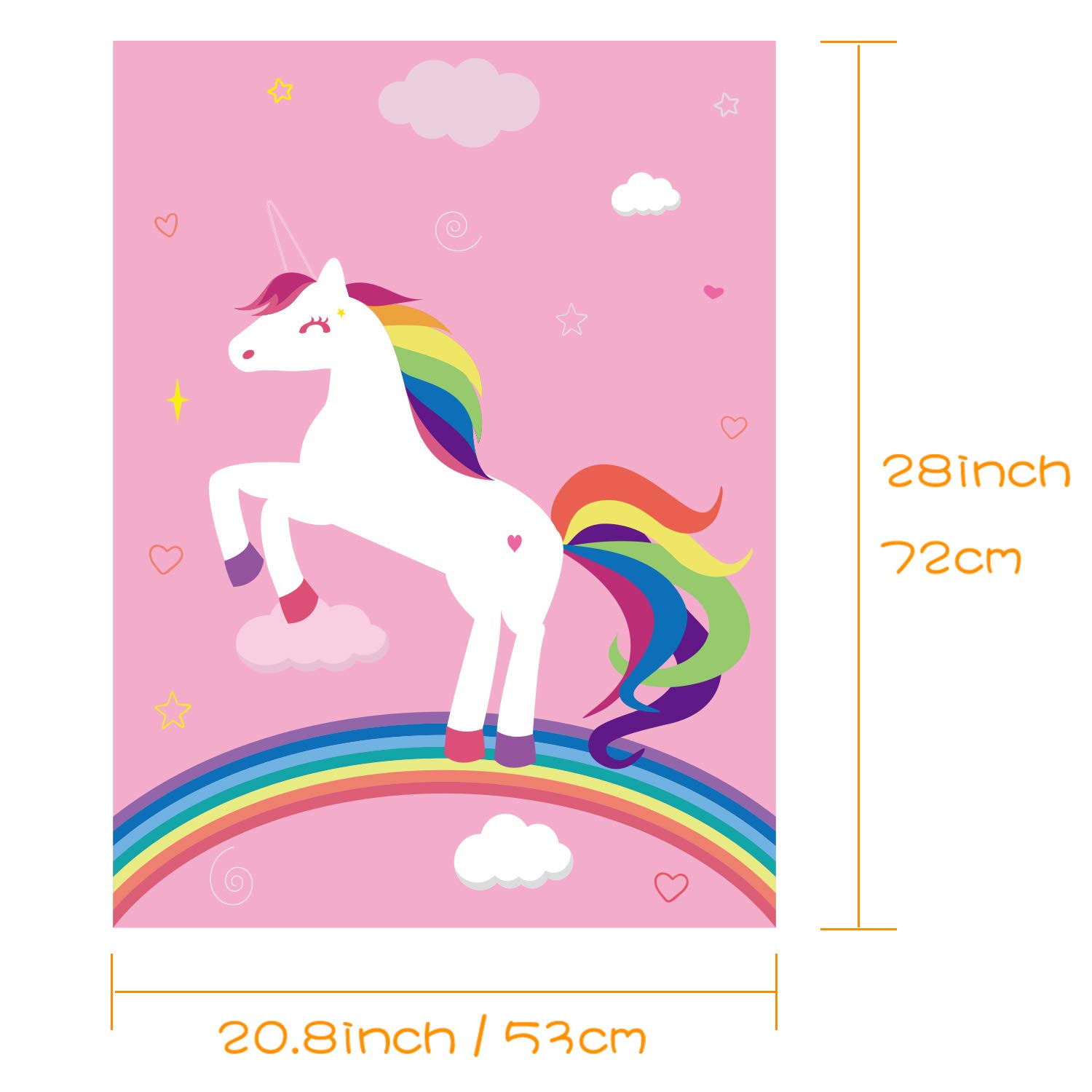 FEPITO Party Games Pin Horn Unicorn jeu rose