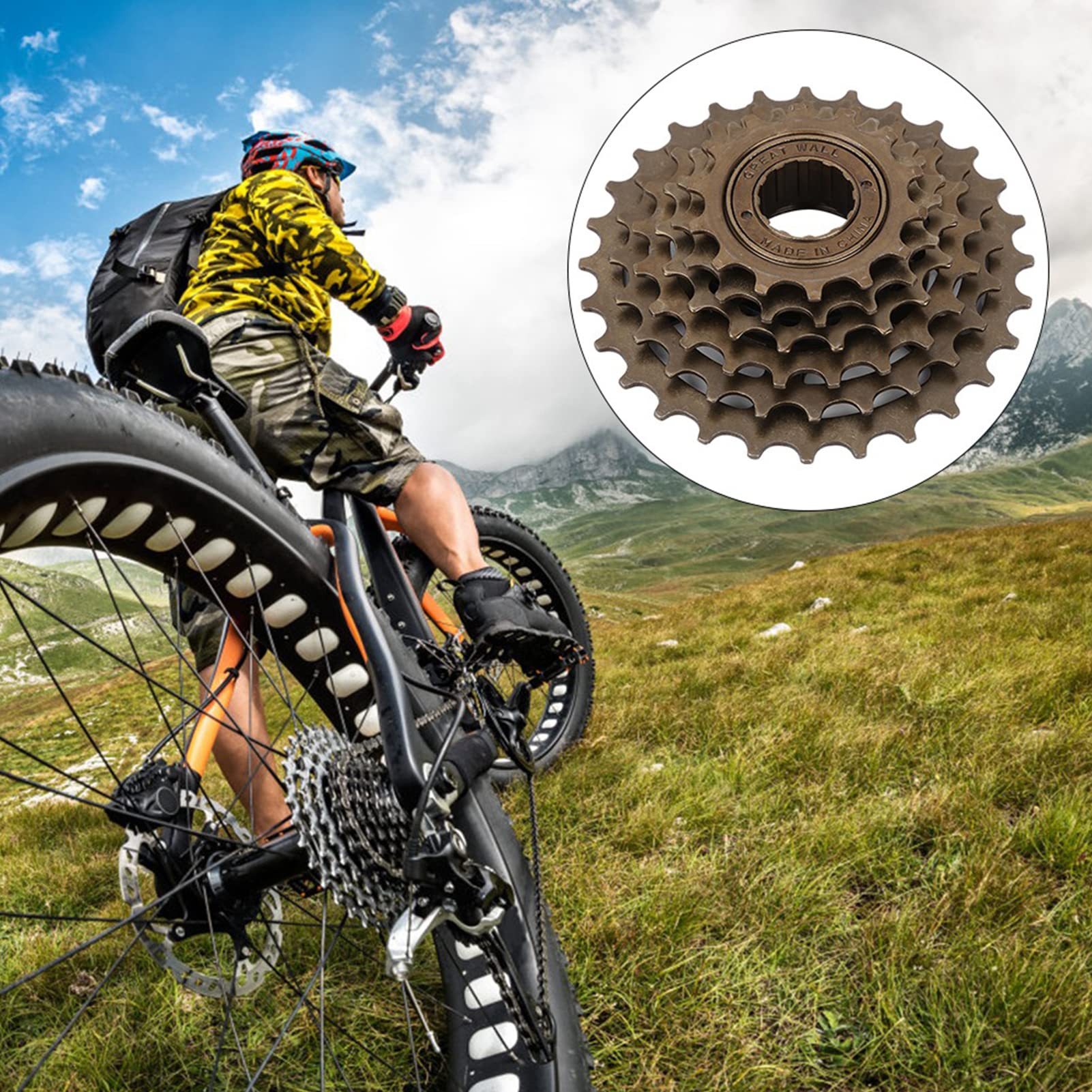 Tissting Roue Libre Vélo 6 Vitesses 14T-28T Métal