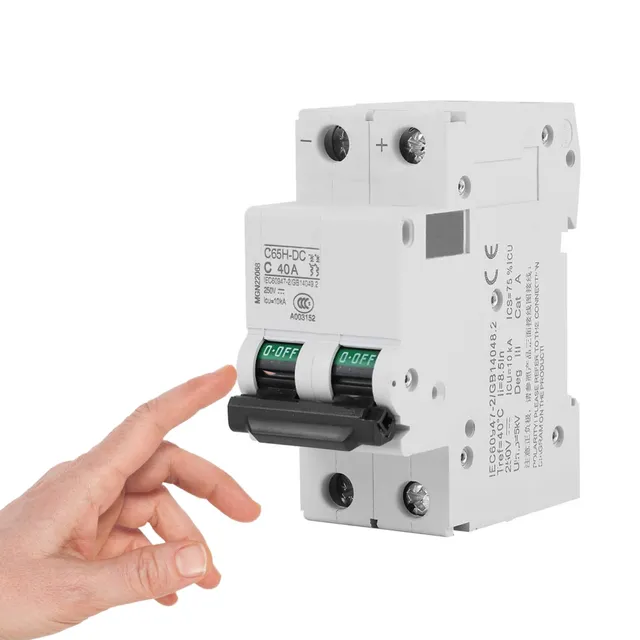 Jadeshay Disjoncteur DC 2P 250V 40A Solaire Rail DIN