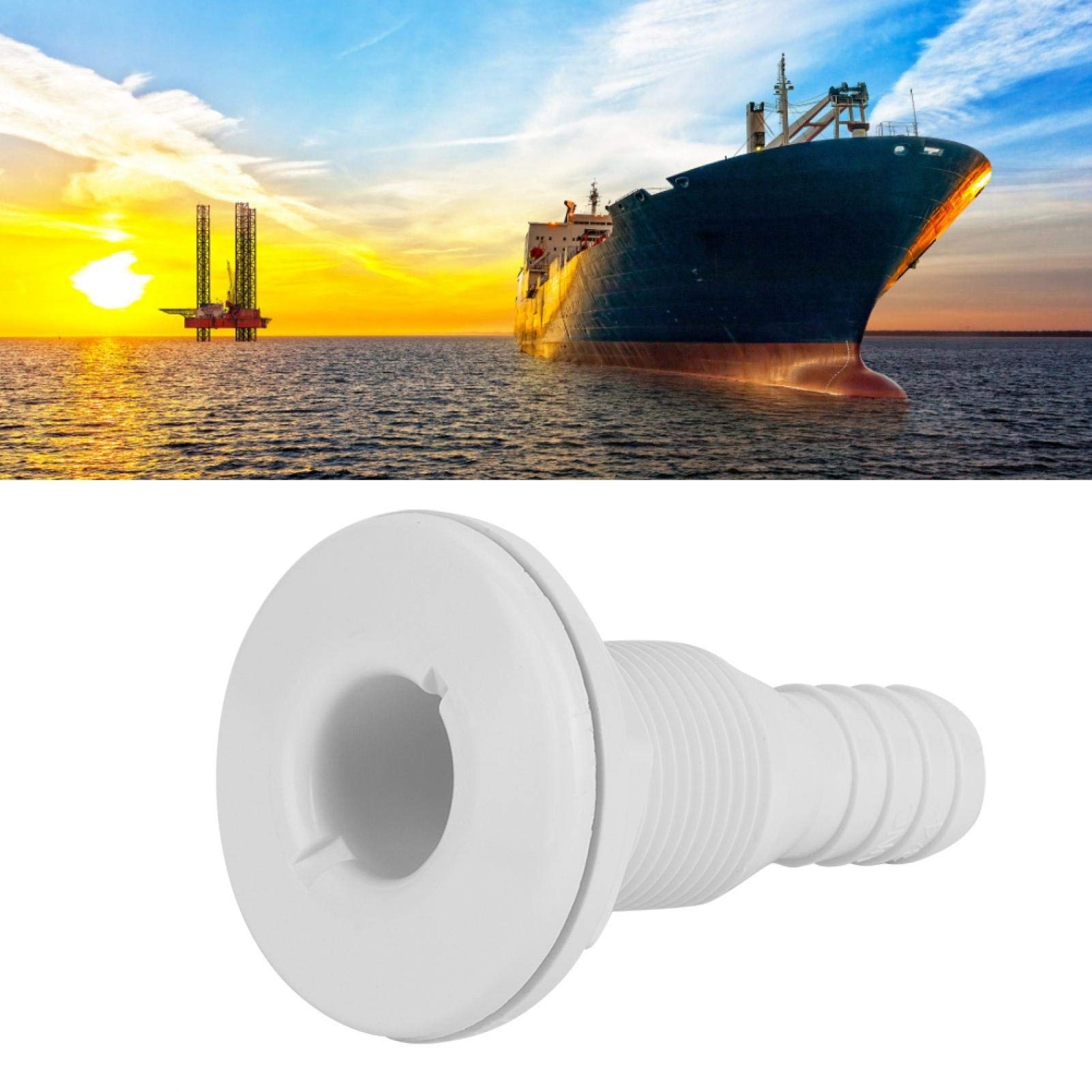 Tissting Vehicle Passe-Coque Bateau 3/4 Pouce Blanc ABS