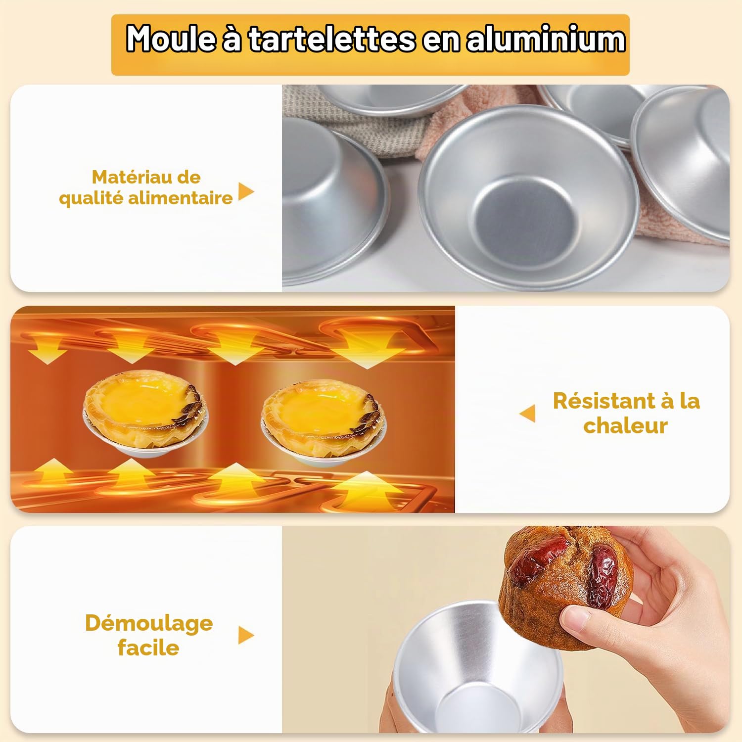 Tissting KITCHEN BATHROOM moules tartelettes alu x25