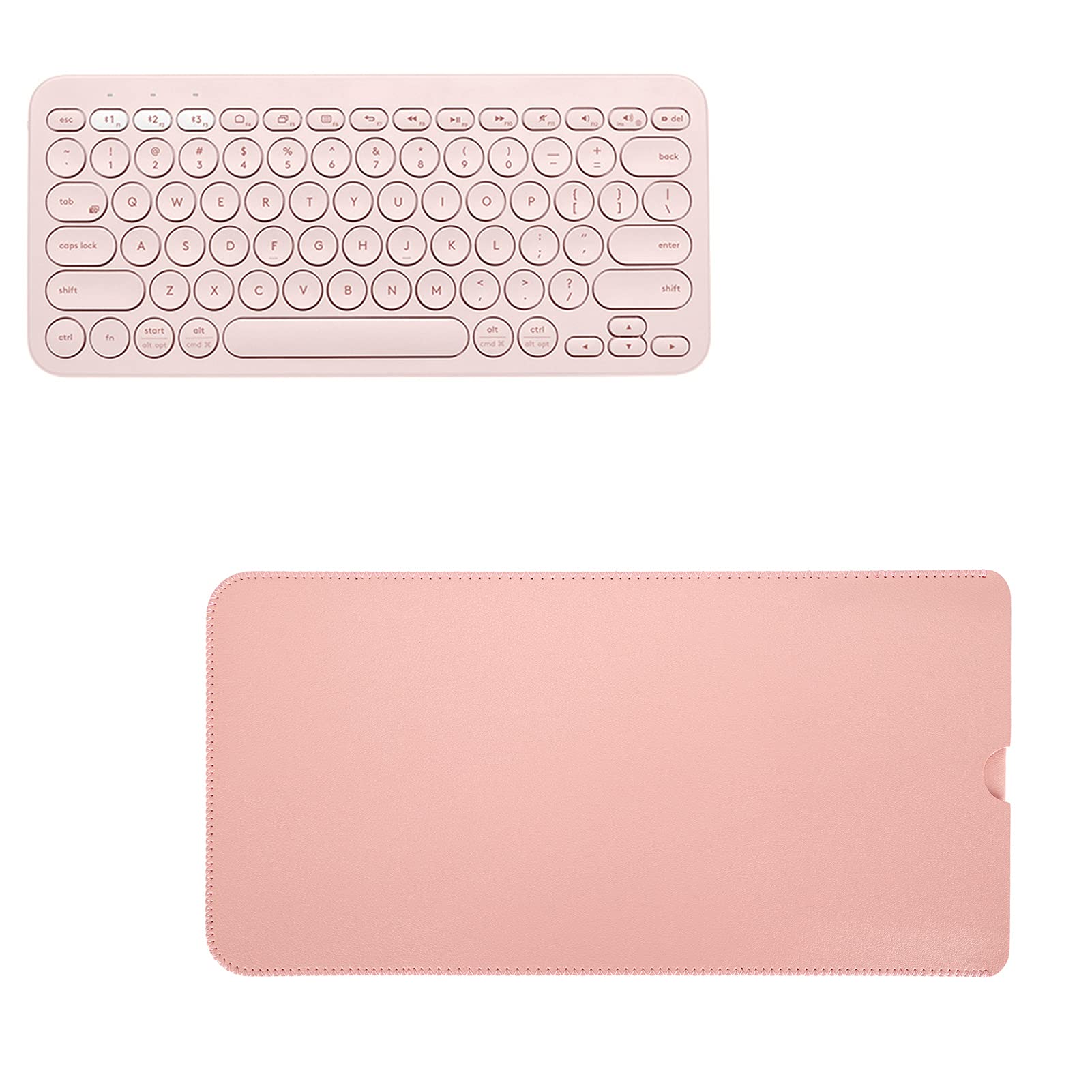Ejoyous housse clavier K380 rose similicuir