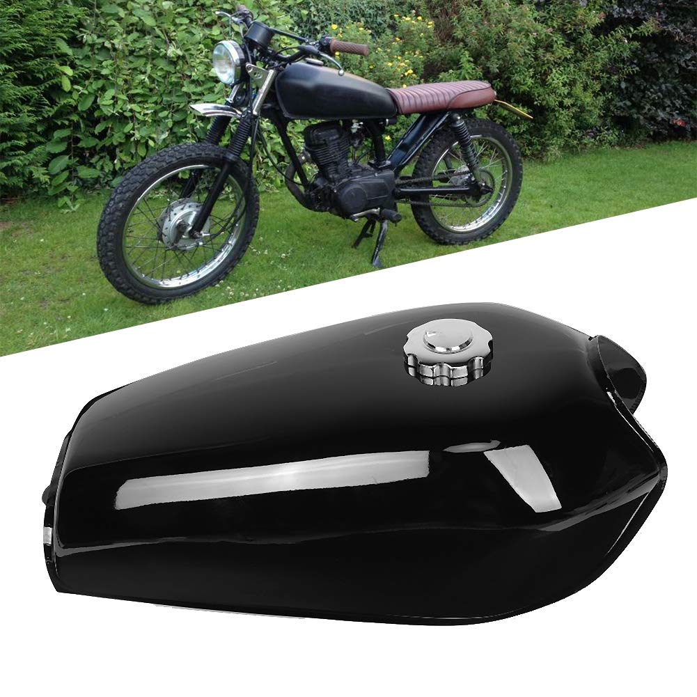 Tissting Réservoir Essence Moto 9L Noir Brillant CG125