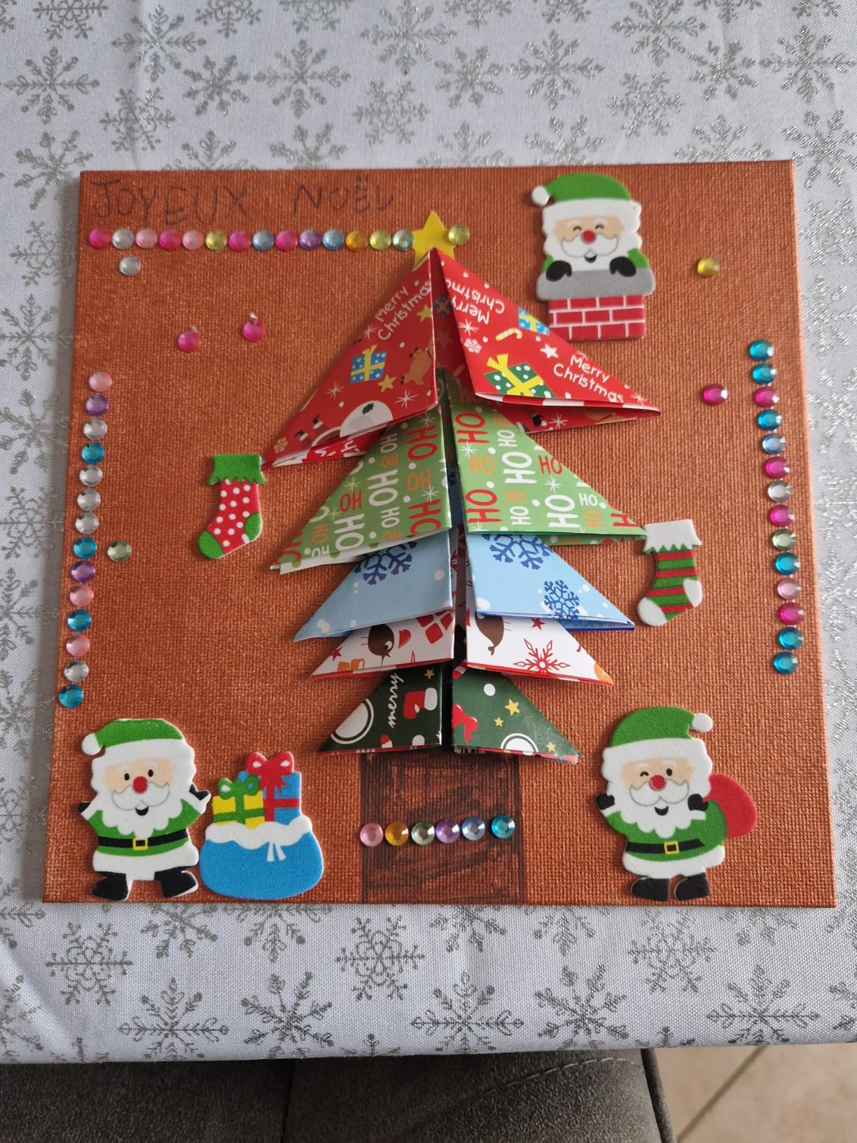 FEPITO papier origami Noël A5 60 feuilles 10 dessins