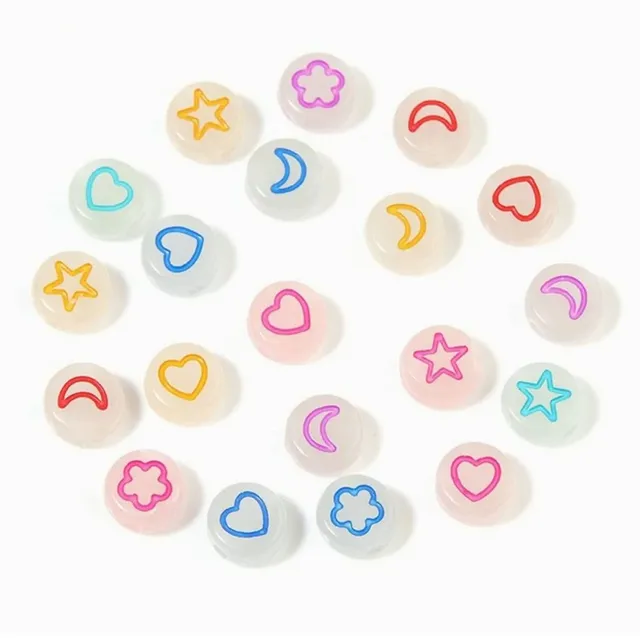 Tissting Perles Lumineuses Acrylique Étoile Lune 600 Pièces