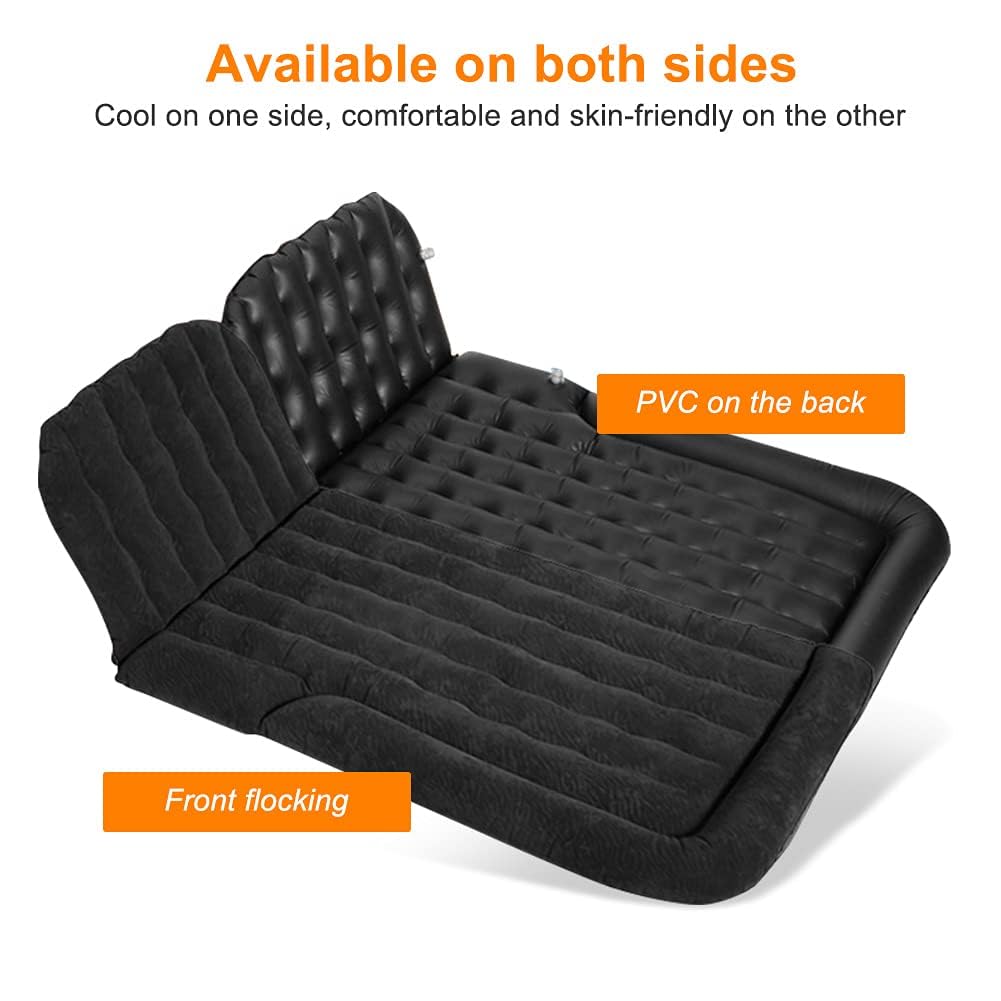 Ejoyous matelas gonflable voiture SUV noir + pompe