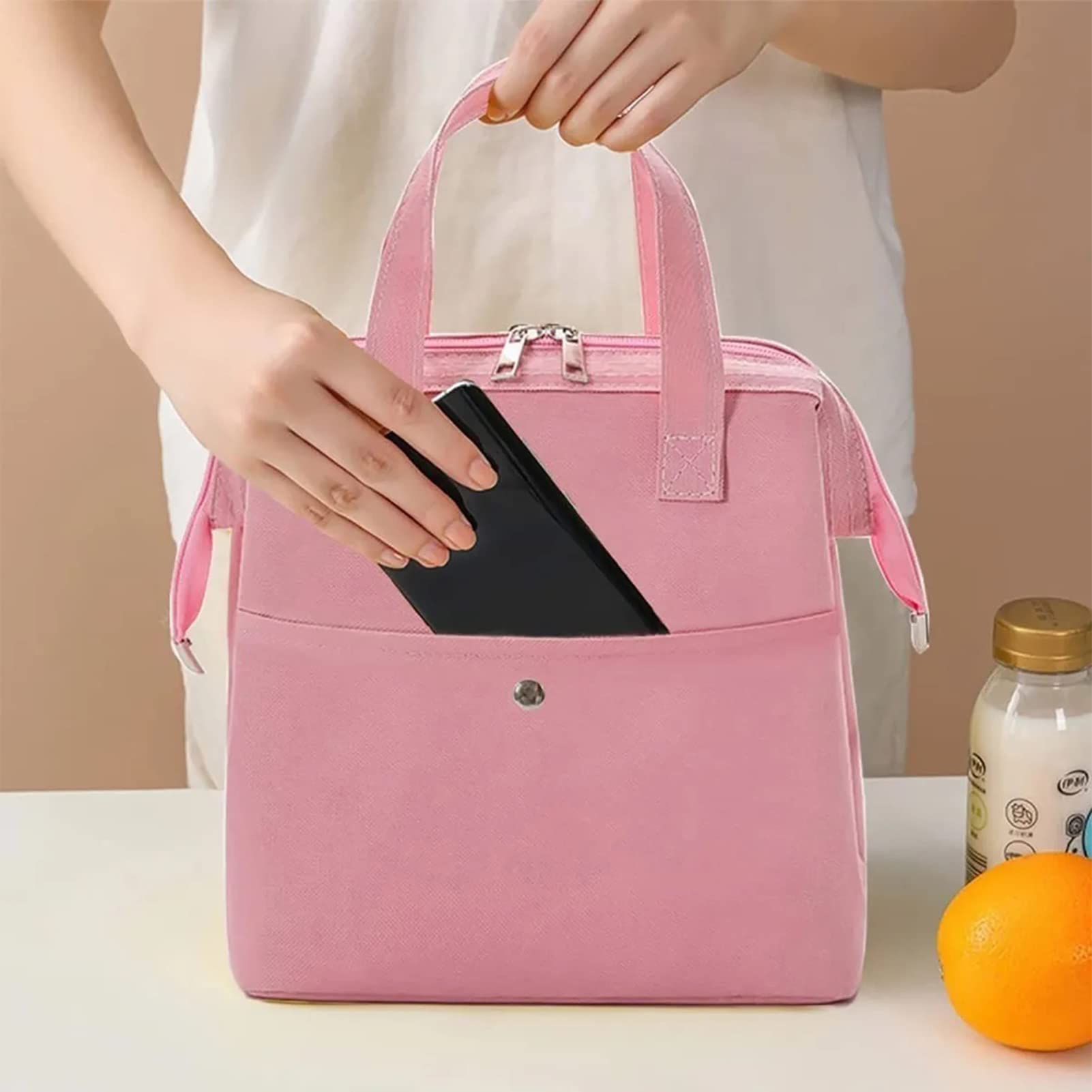 Tissting Sac Lunch Isotherme Rose Oxford 23x14x24 cm