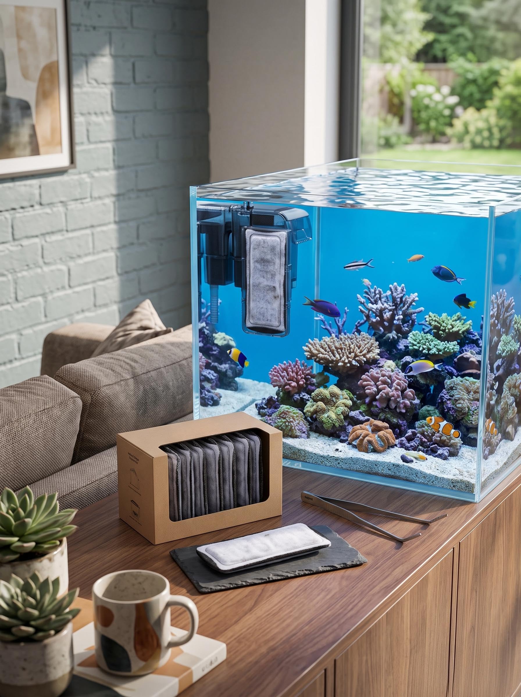 Tissting PET SUPPLIES Filtre Aquarium 135x55mm Lot 6 Charbon
