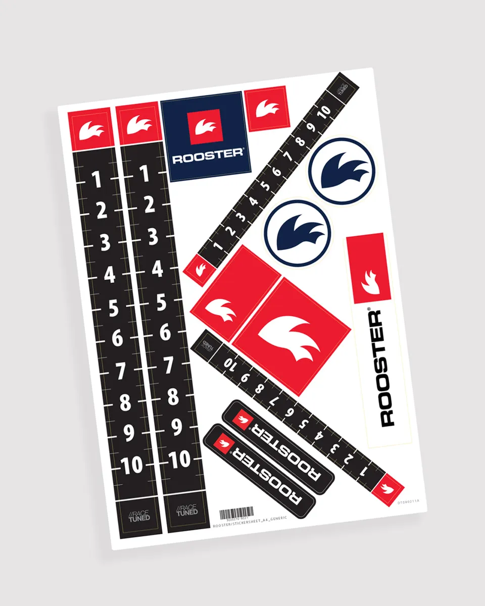 Rooster Merchandise Planche stickers A4 Generic