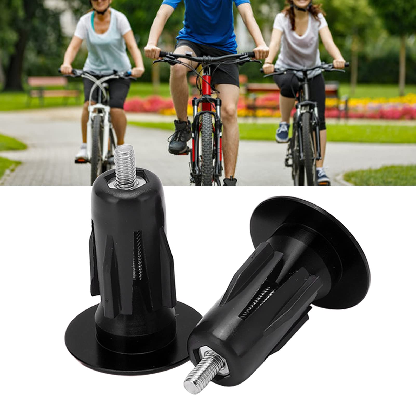 Tissting bouchons guidon vélo alu noir paire