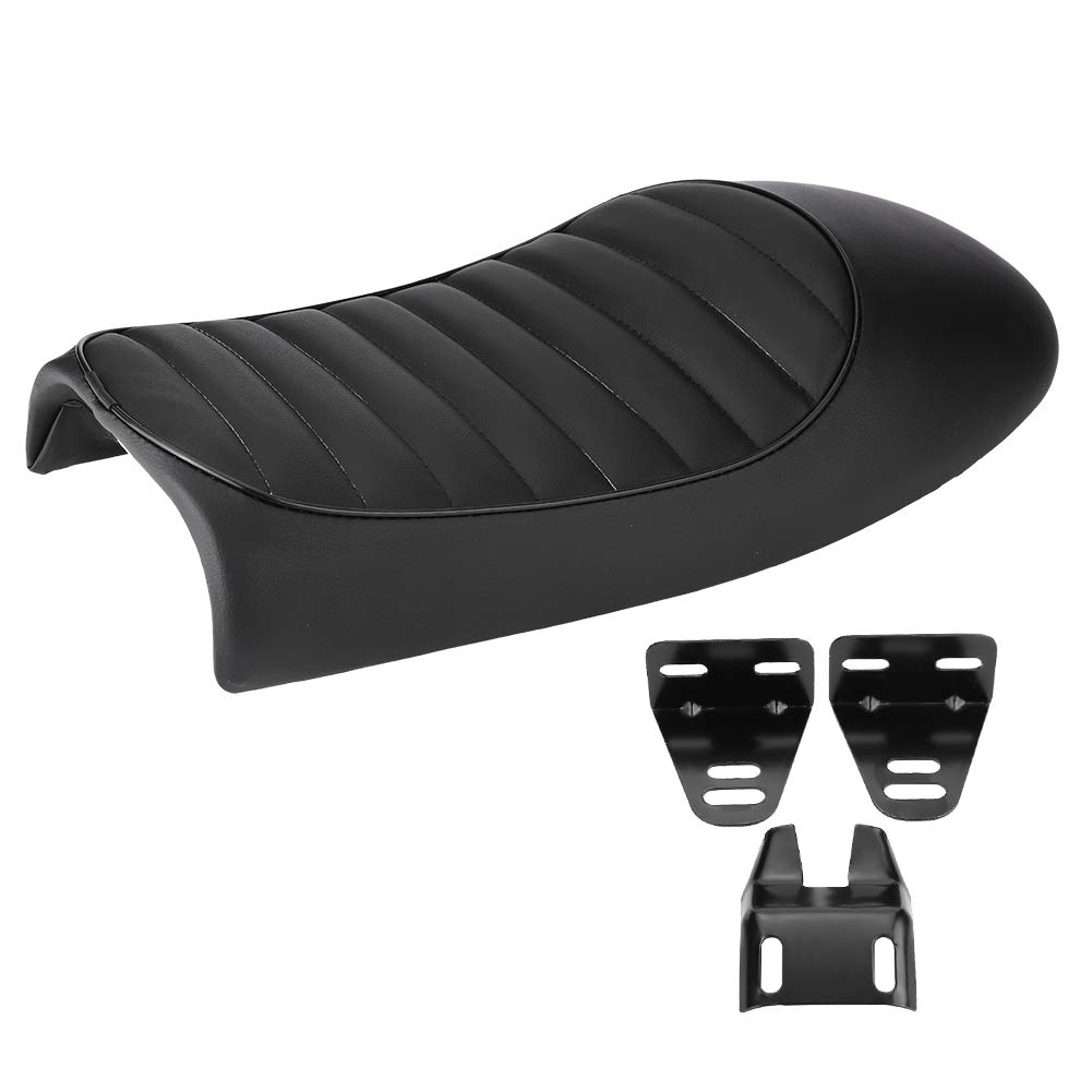 Ejoyous Selle moto cuir PU 53cm noir style B