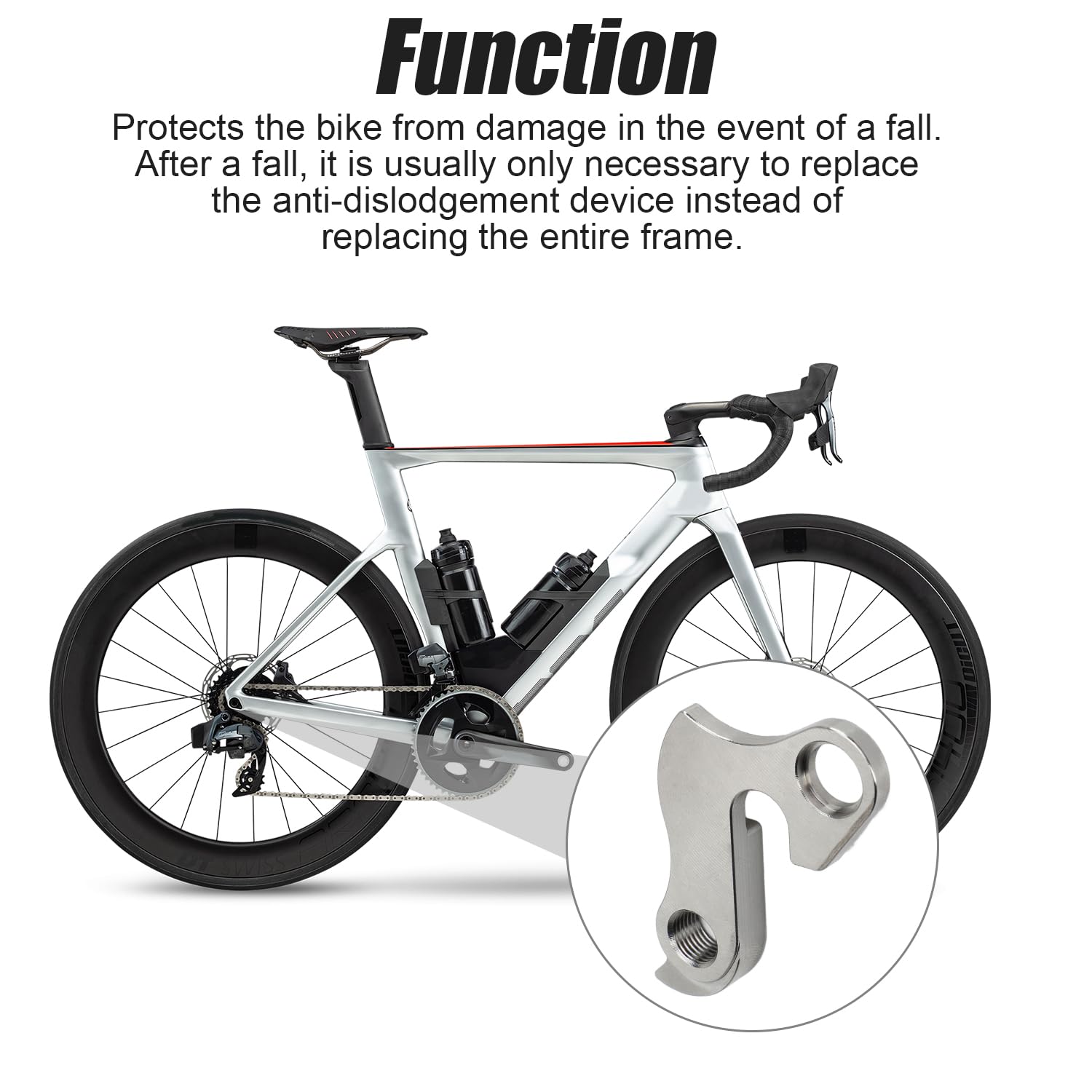 Tissting Crochet Patte Dérailleur Arrière Vélo Inox + Vis
