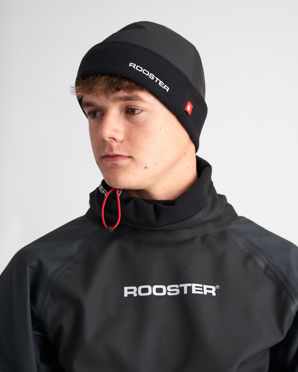 Rooster Aquafleece bonnet Pro chaud coupe-vent noir