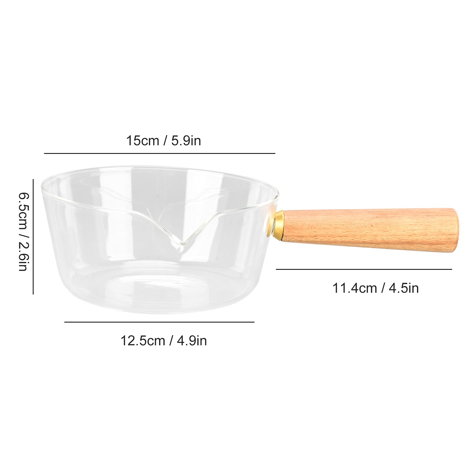 Tissting KITCHEN pot à lait verre 600ml induction