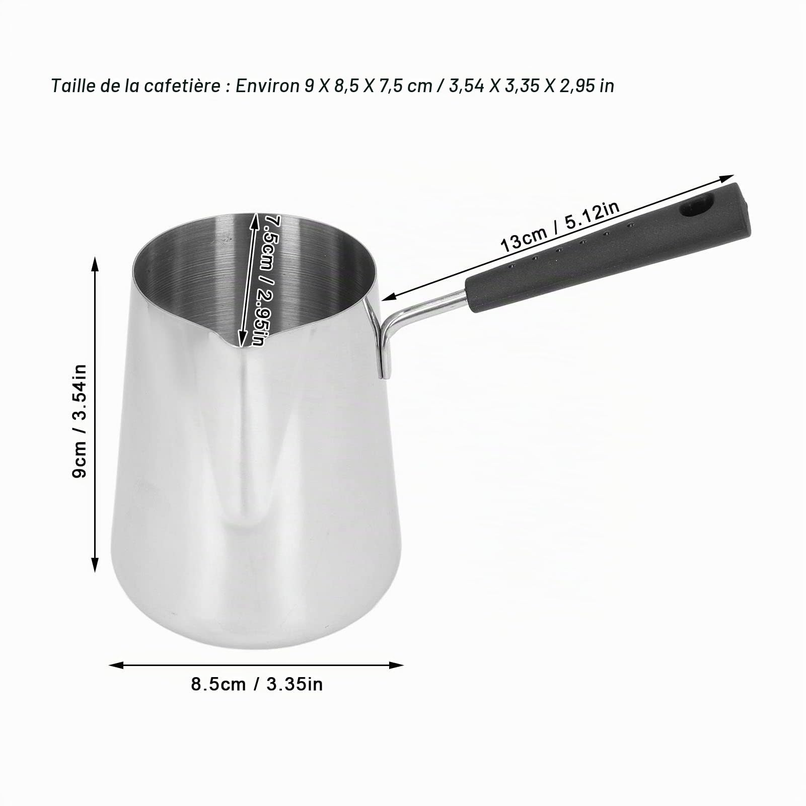 Tissting Cafetière Turque 350ml Inox Induction Gaz