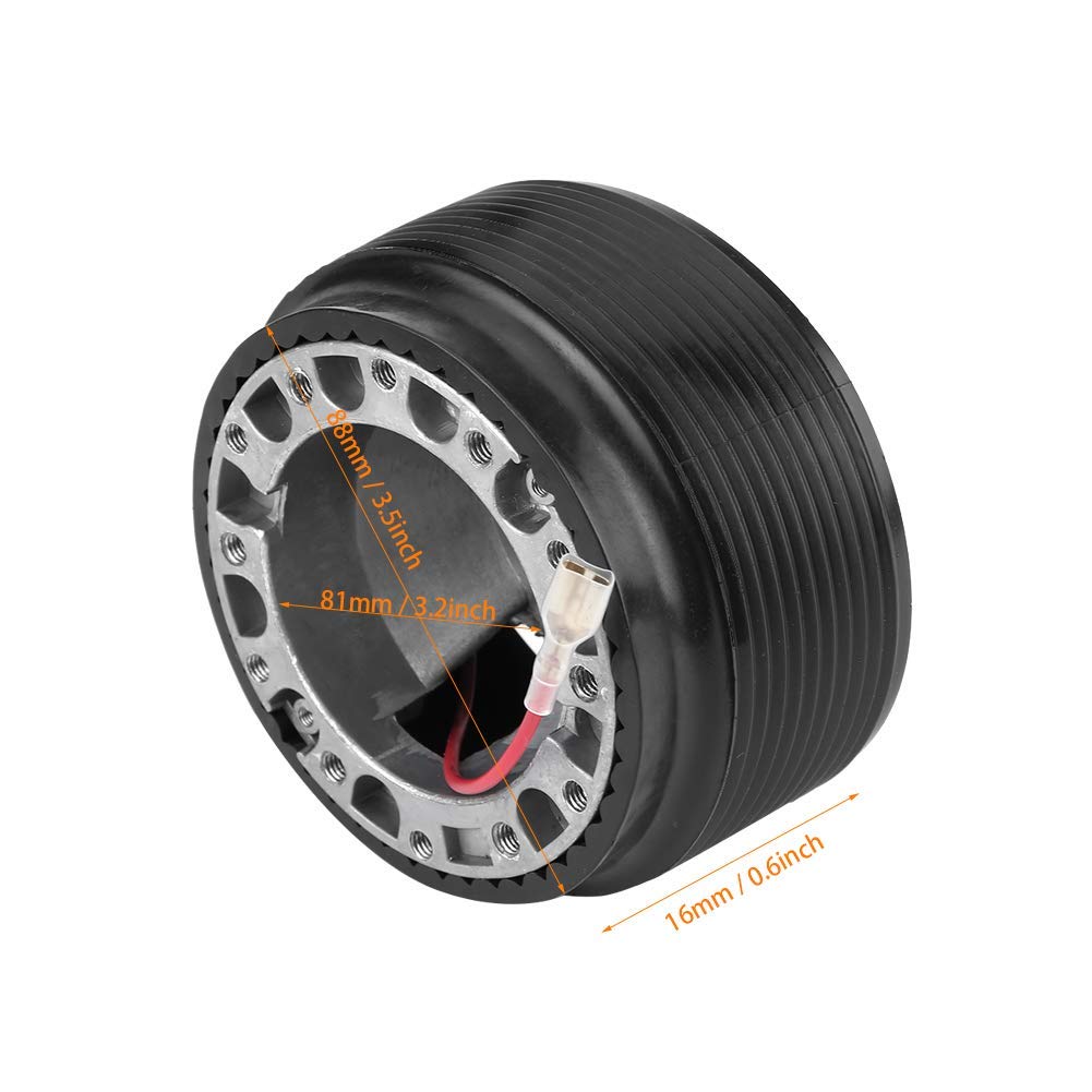 Ejoyous Repair Tool Moyeu Volant 6 Trous Adaptateur Noir Argent