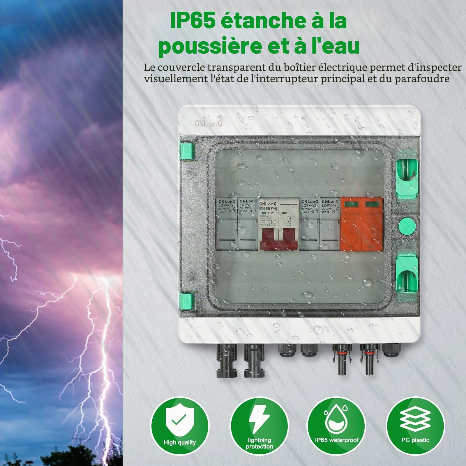 Jadeshay Solaire Photovoltaïque boîtier combinaison 2 voies IP65