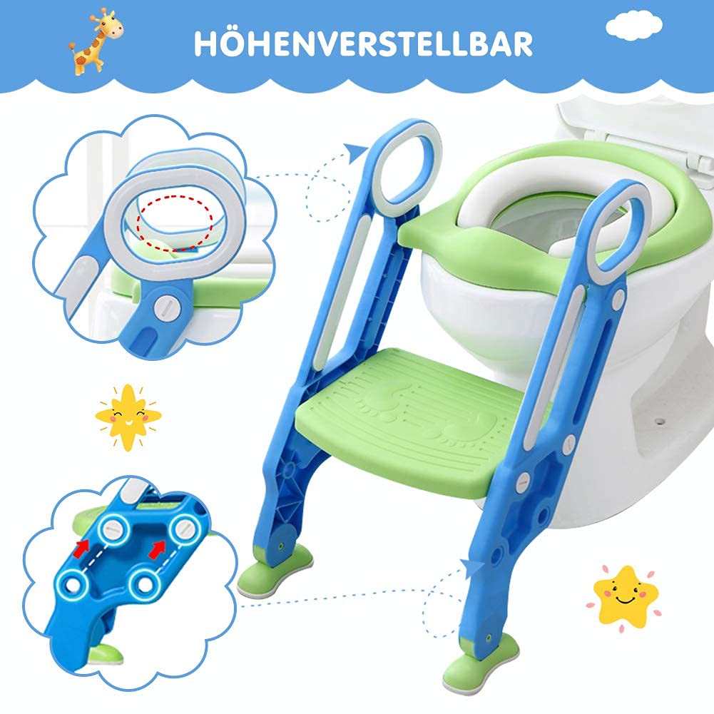 Ejoyous Health Beauty siège toilette enfant marche bleu