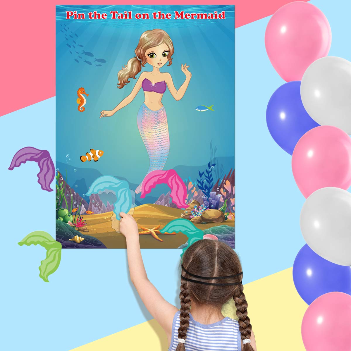 FEPITO Party Games jeu queue sirène Mermaid