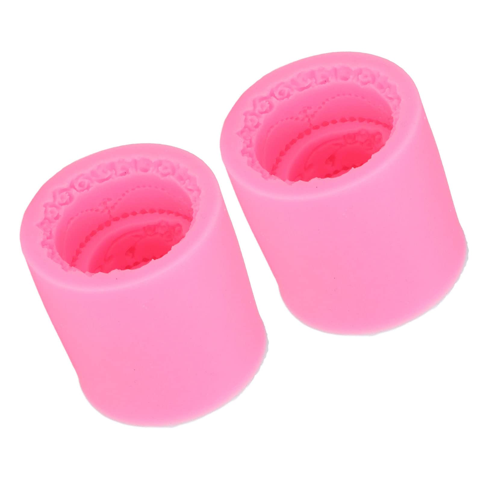 Tissting Mini Gâteau Mariage Moule Silicone Lot 2 Rose 6 cm