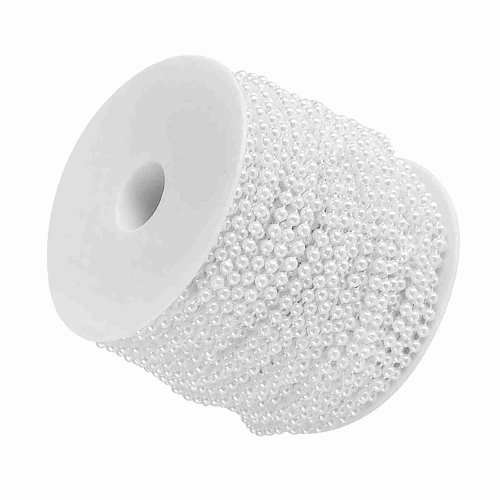 FTVOGUE Perles artificielles blanc 4 mm rouleau 40 m mariage
