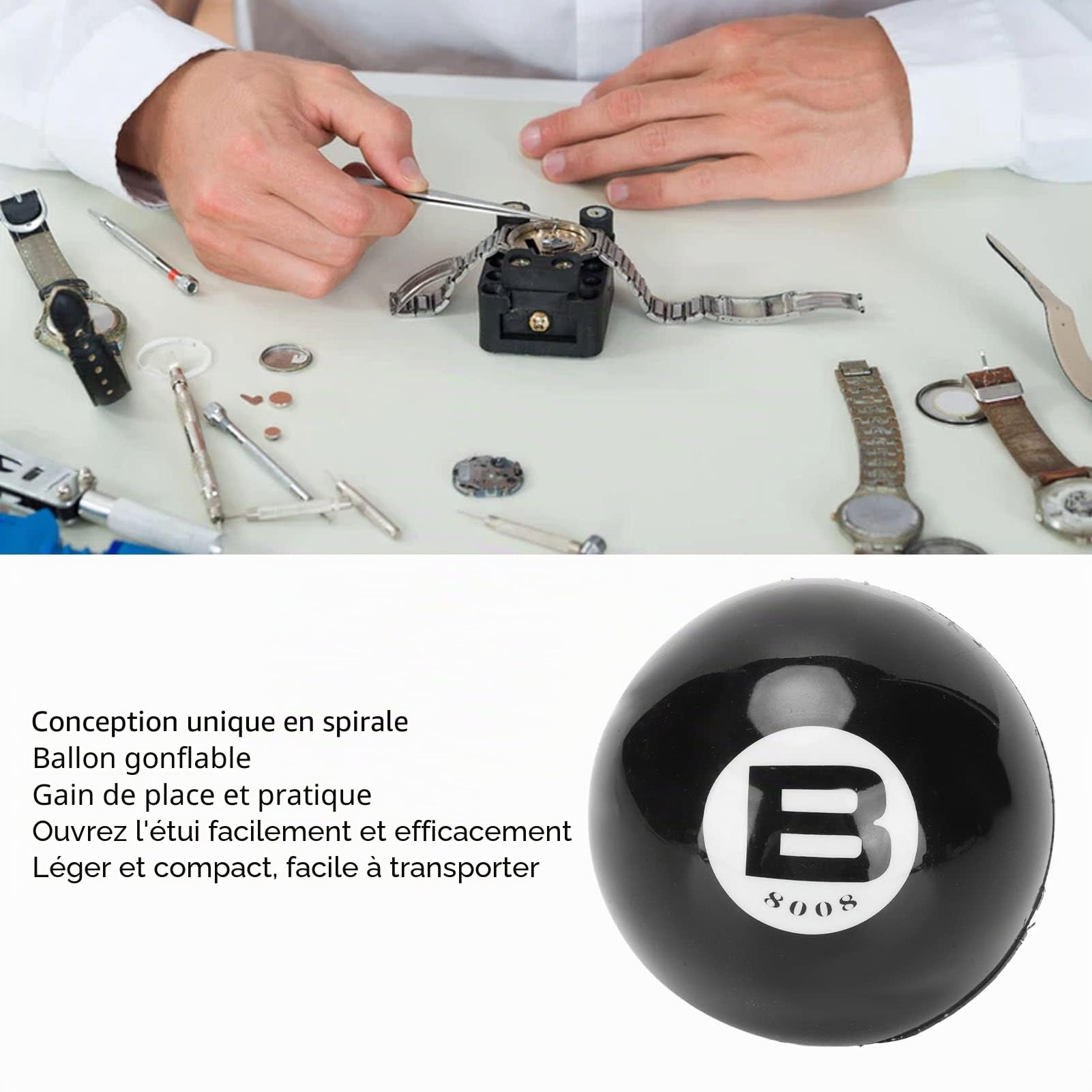Ejoyous boule ouvre-boîtier montre caoutchouc 7 cm