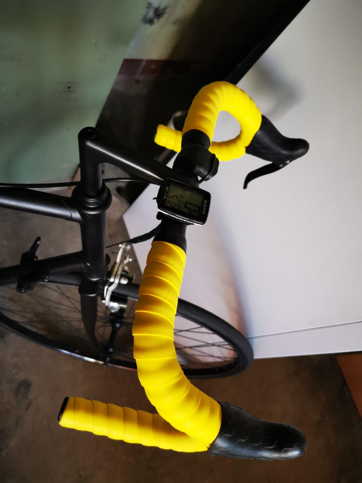Ejoyous Ruban guidon vélo jaune lot 2 mousse 190 cm confort