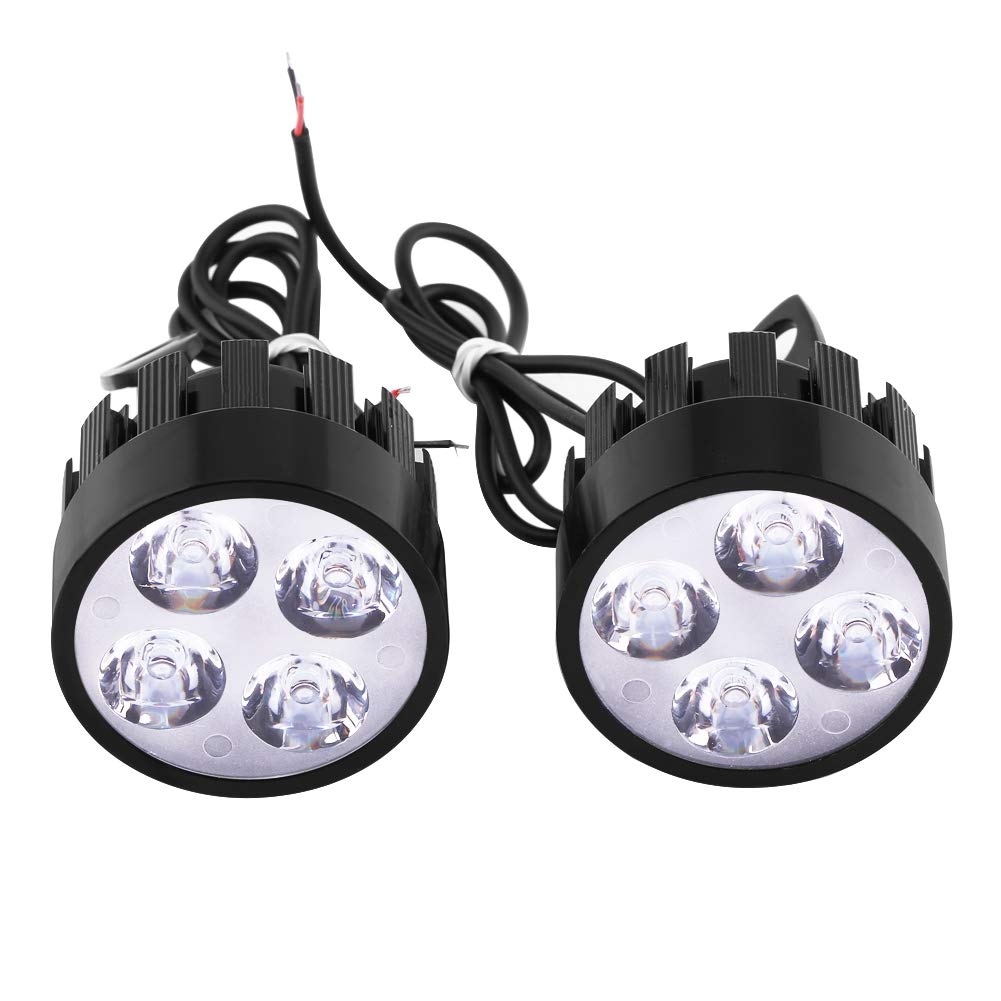 Ejoyous Phare LED Moto 12V 24W blanc lot 2 étanche