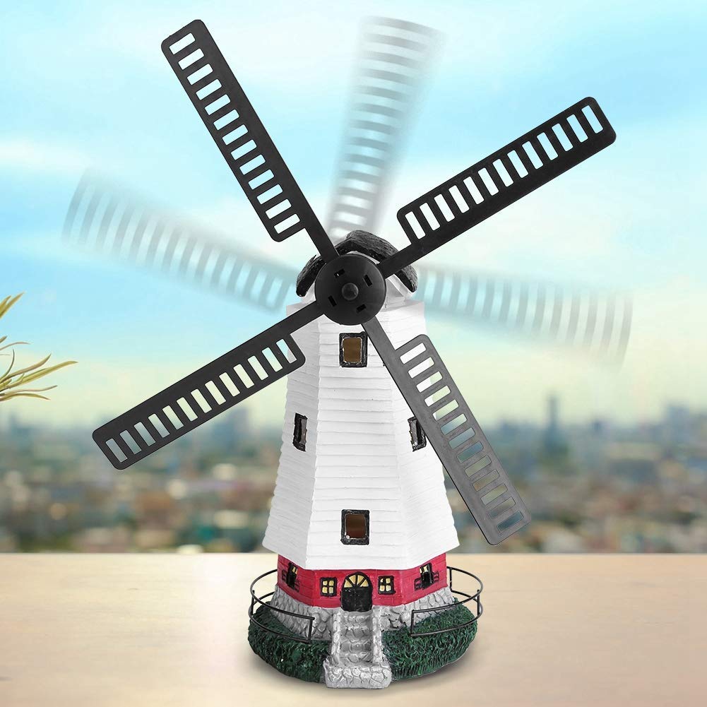 Ejoyous Moulin À Vent Solaire LED 32x18,5 cm Jardin