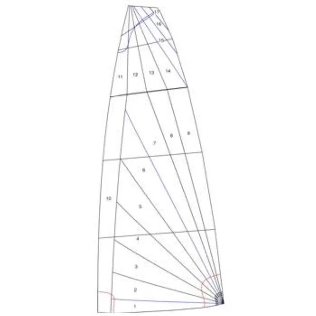 Rooster 4000 grand-voile radiale C581 noire voile