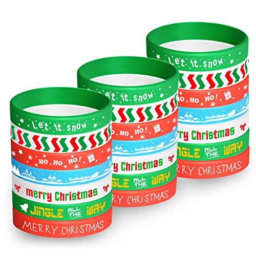 FEPITO Party Decorations bracelets silicone Noël lot 70