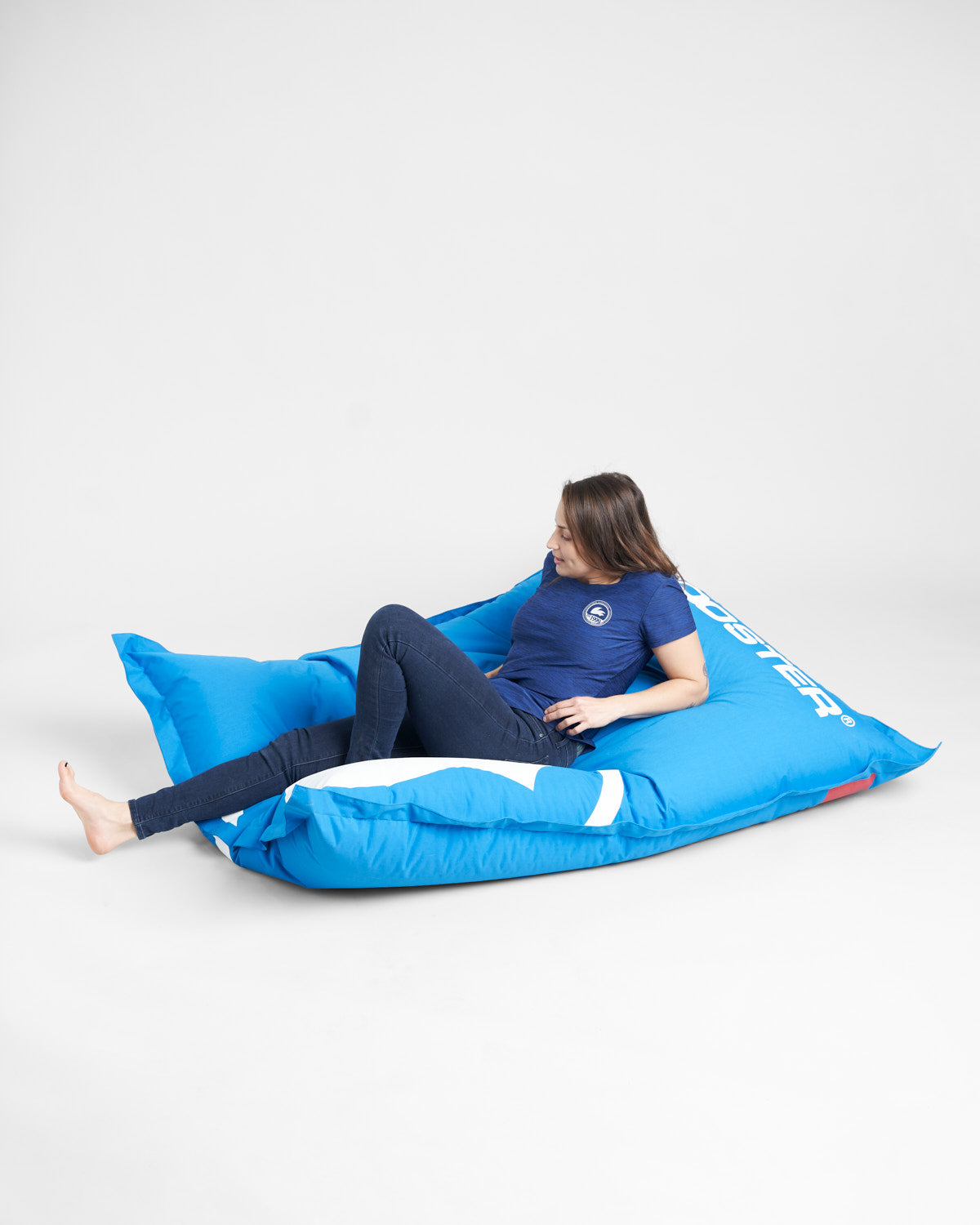 Rooster Bags Pouf géant Beanbag Bleu 170x130cm