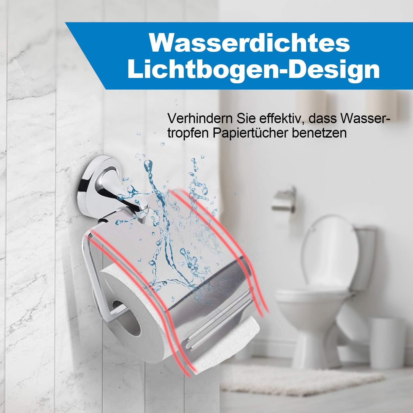 Ejoyous Bathroom kit accessoires salle de bain 6 pièces chrome