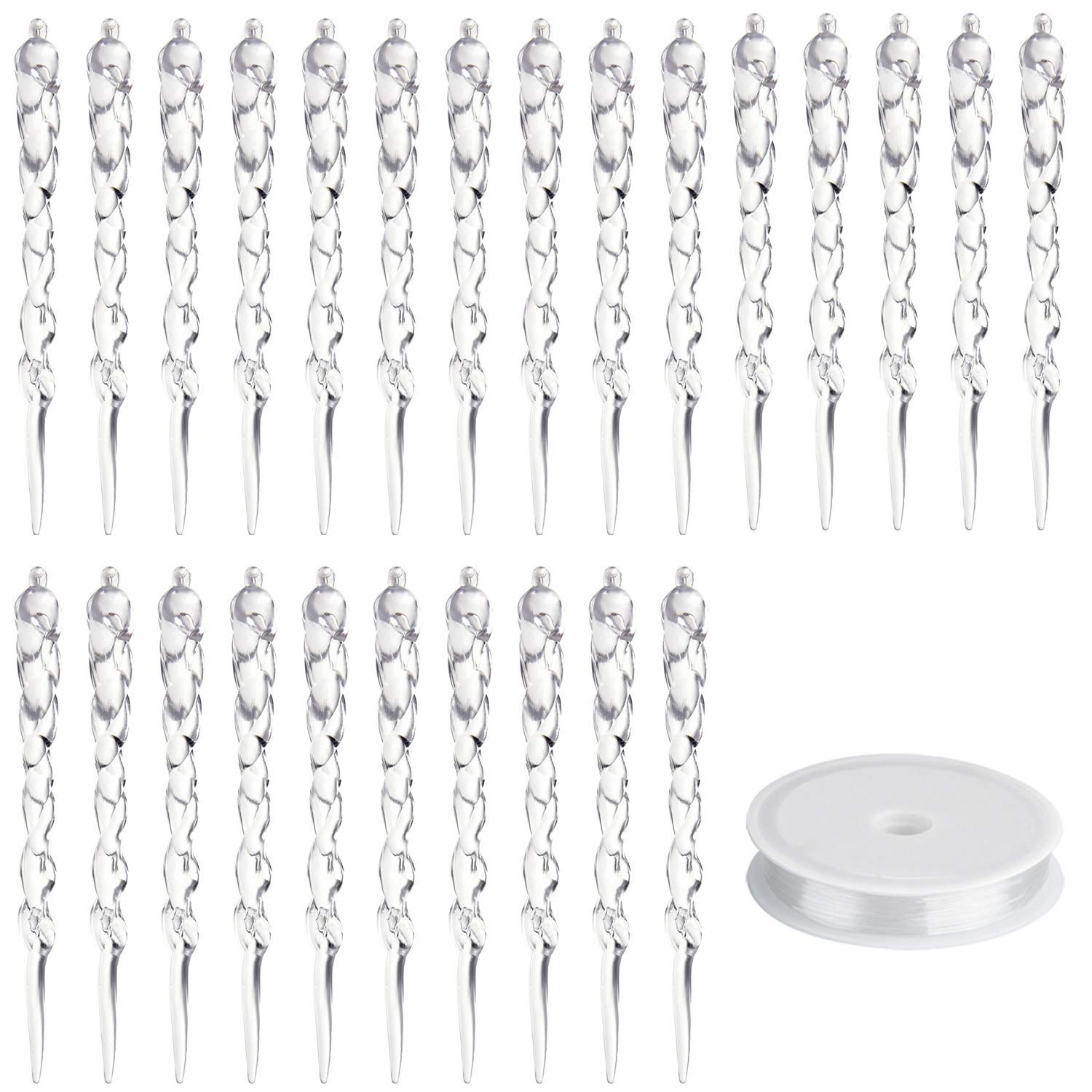 FEPITO Décoration Noël Acrylique 85 Pièces Flocons Glaçons