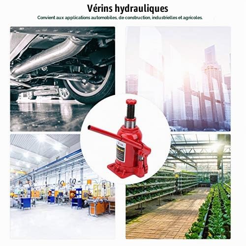 Ejoyous Cric Bouteille Hydraulique 20T 215-420mm