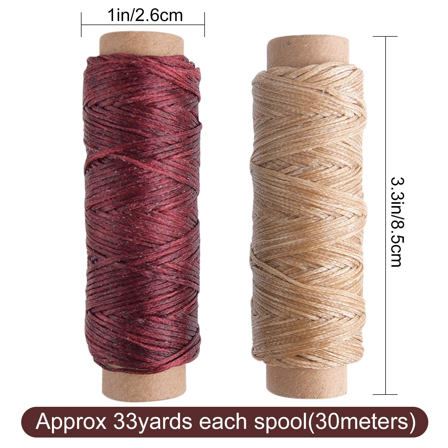 FEPITO fil ciré cuir 150D 12 couleurs 360m
