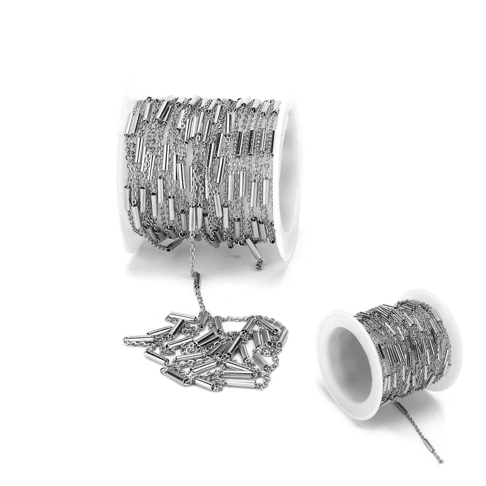 Tissting Chaîne Acier Inoxydable 5 m Argent DIY Bijoux