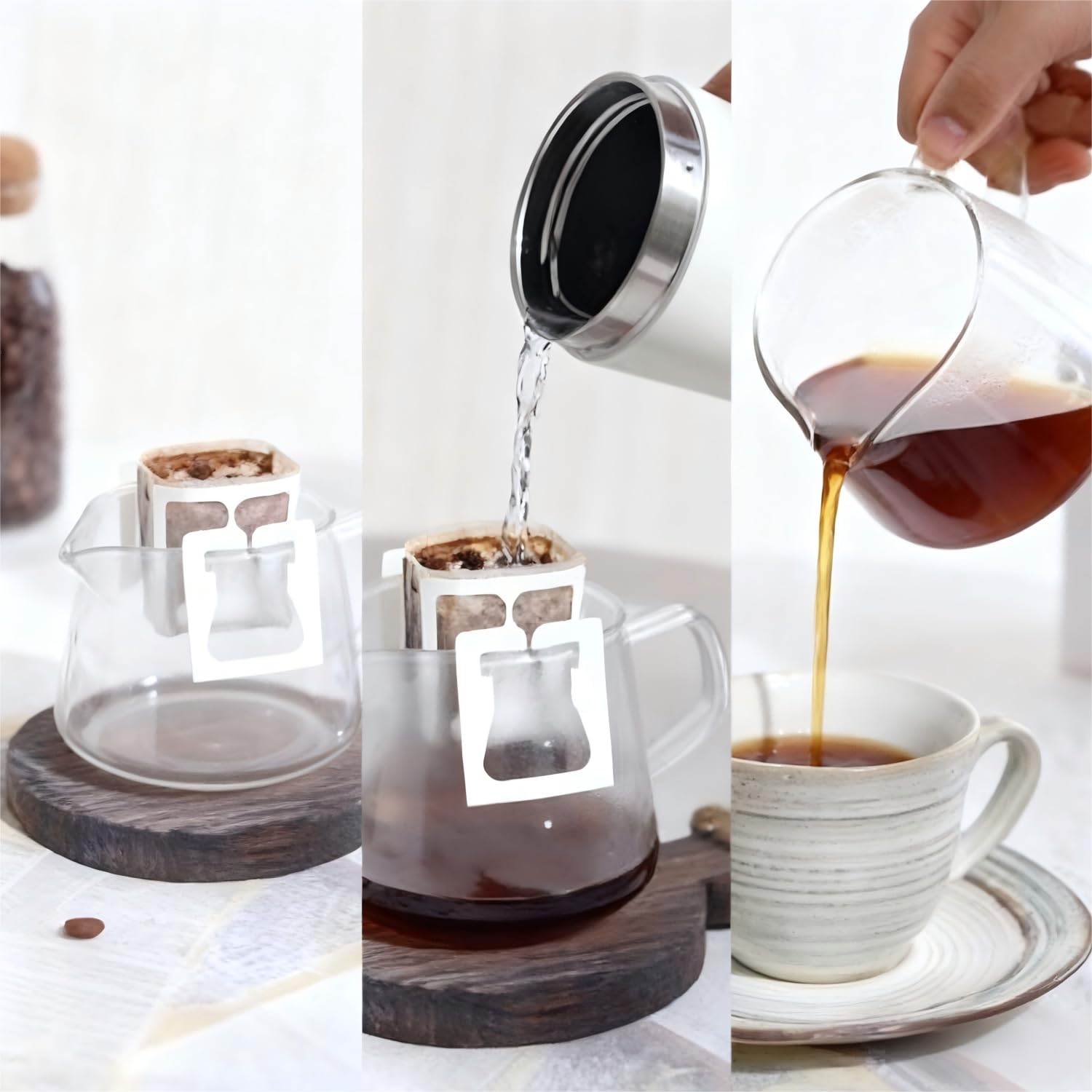 Tissting 650ml Tasse Café Verre Borosilicate Transparent