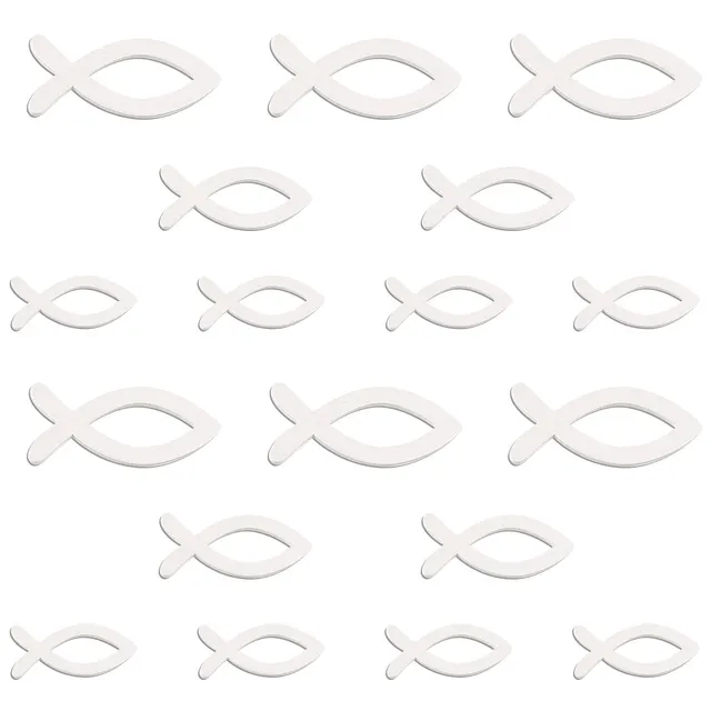 FEPITO Party Decorations poisson bois blanc 180 pcs décoration