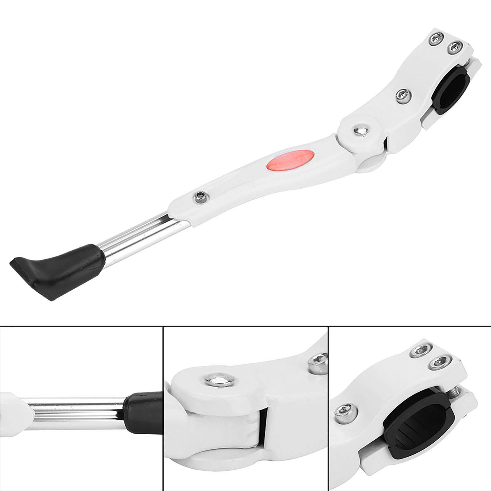 Tissting Béquille Vélo Alu béquille réglable 16-26 pouces blanc